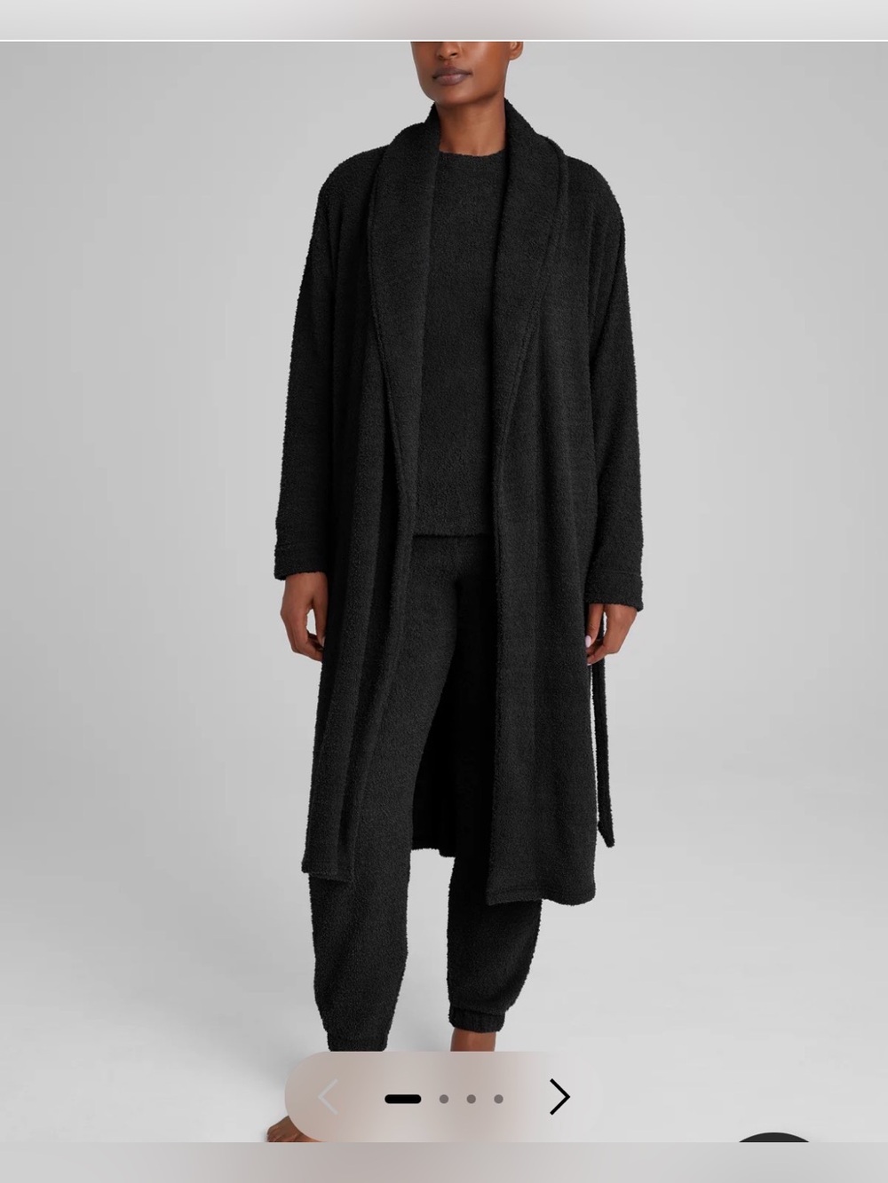 NWT Tommy John black Plush Robe Sz XS/S